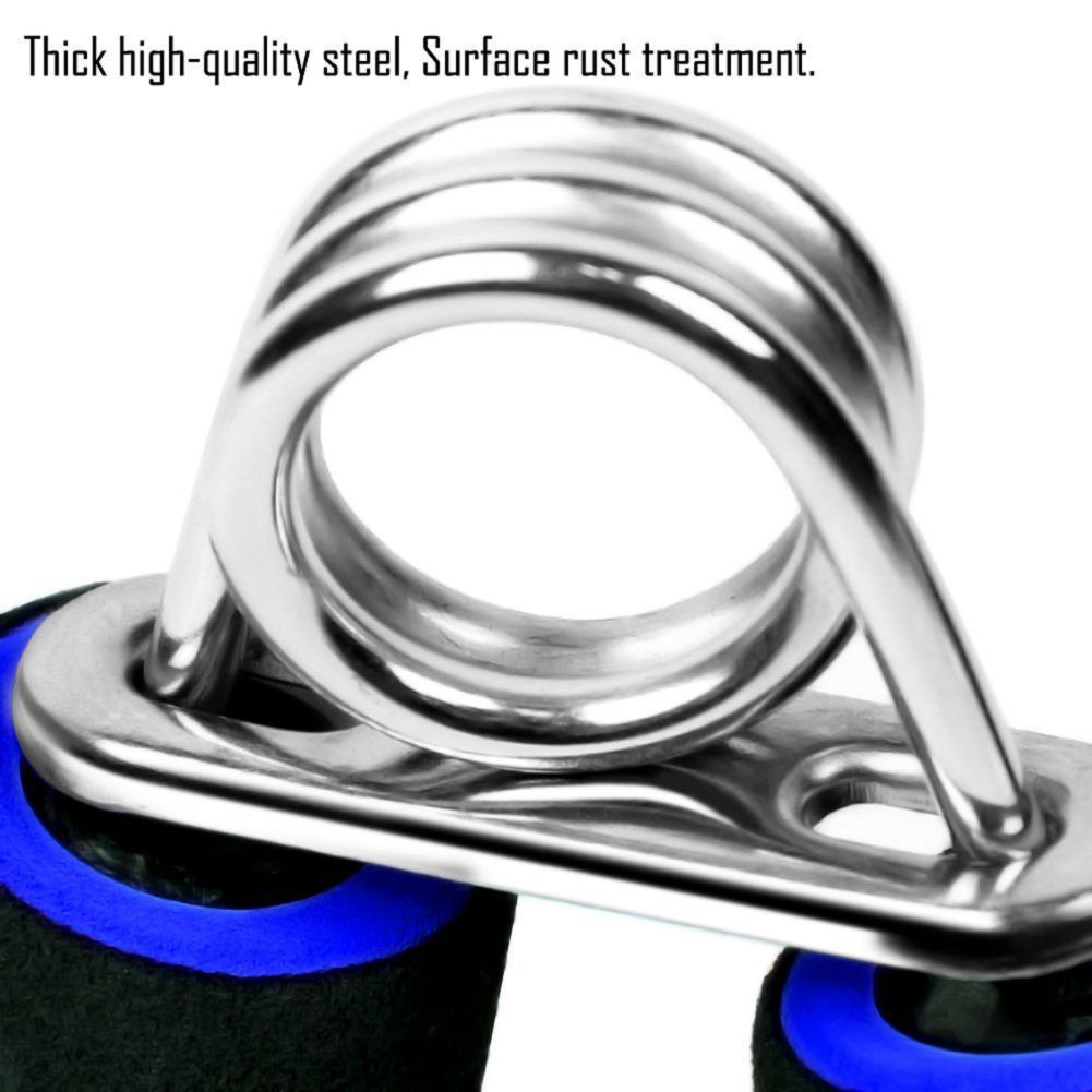 १-प्याक फोम ह्यान्ड ग्रिपर ५५ पाउण्ड शक्ति भएको, एर्गोनोमिक नन-स्लिप ग्रिप र स्प्रिङ्स - घर जिम, क्रसफिट, नाडी र हात शक्ति प्रशिक्षणको लागि रातो/नीलो, ह्यान्ड ग्रिप स्ट्रेन्थनर