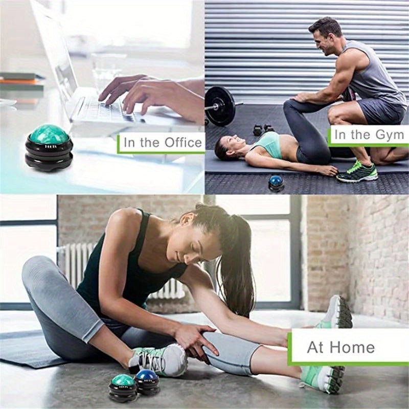 १ पिस हातले चलाउने रोलर, बल मसाजर, शरीर र खुट्टा आराम गर्ने, दबाबको लागि आराम गर्ने उपकरण।