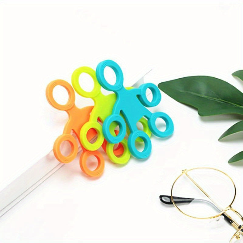 १ पिस सिलिकन फिंगर ग्रिप स्ट्रेन्थनर, मध्यम टेन्सन लेभल, औंला तालिम र शक्ति सुधारको लागि हात व्यायाम गर्ने औंठी