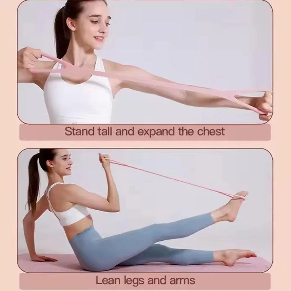 ८ वर्ड टेन्सनर आठ सिलिकॉन योग सहायक घर इलास्टिक ब्यान्ड फिटनेस उपकरण काँधको सौन्दर्य पछाडि इलास्टिक ब्यान्ड