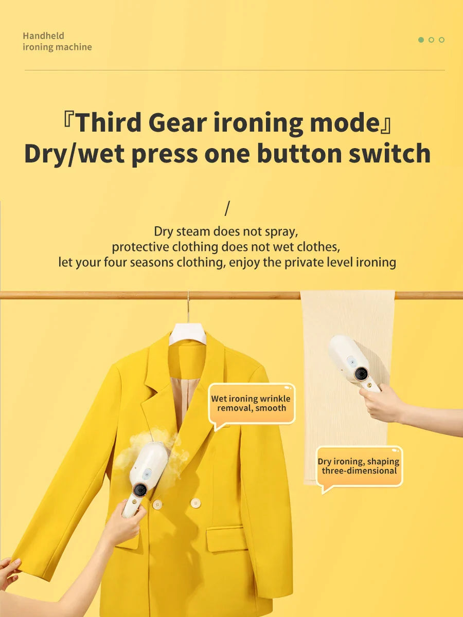इलेक्ट्रिक आइरन ह्यान्डहेल्ड ह्याङ्गिङ आइरनिङ मेसिन घरायसी आइरनिङ मेसिन मिनी ट्राभल फोल्डिङ भिजेको र सुख्खा दोहोरो प्रयोग स्टीम आइरन