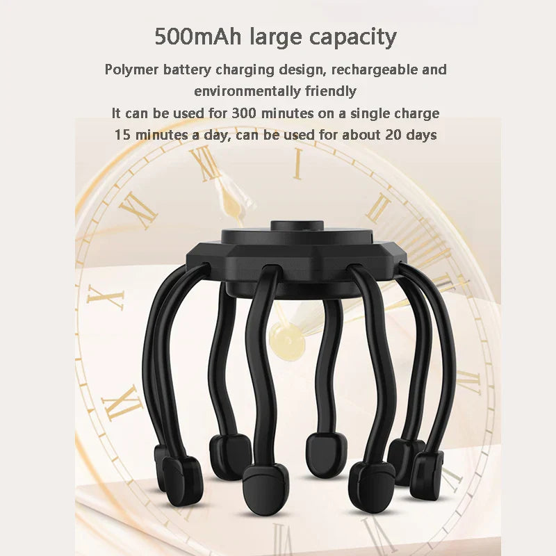 इलेक्ट्रिक हेड मसाजर स्क्याल्प हेयर ग्रोथ हेड रिल्याक्स स्ट्रेस रिलिफ हेड स्क्र्याचर स्क्याल्प स्टिमुलेशन मसाज क्लाउ हेल्थ केयर