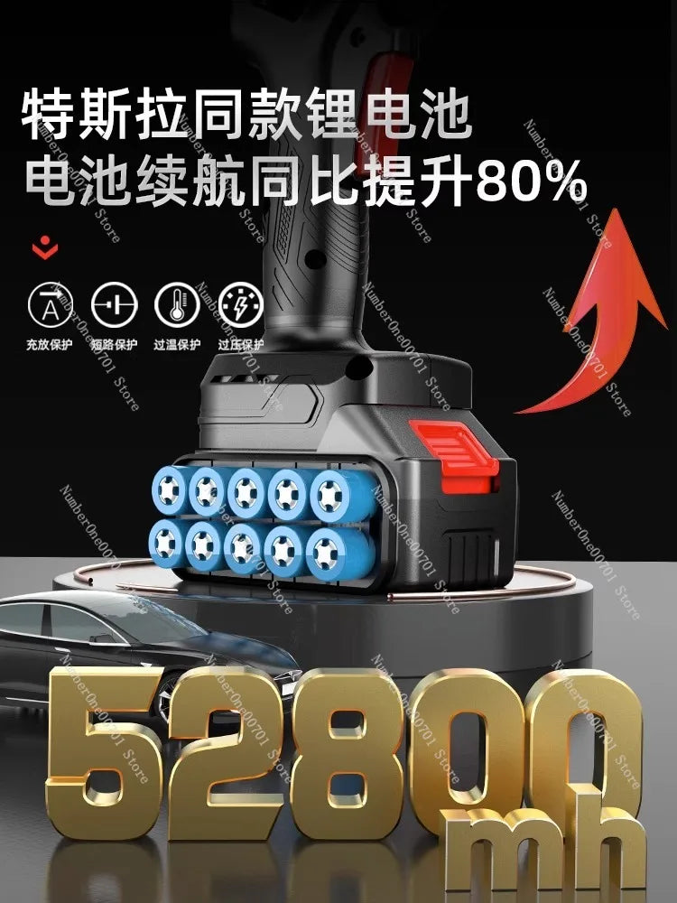 रिचार्जेबल चेनसा सानो ह्यान्डहेल्ड लिथियम ब्याट्री ठूलो क्षमताको काठ काट्ने आरा बाहिरी पोर्टेबल घर आरा रूख कलाकृति