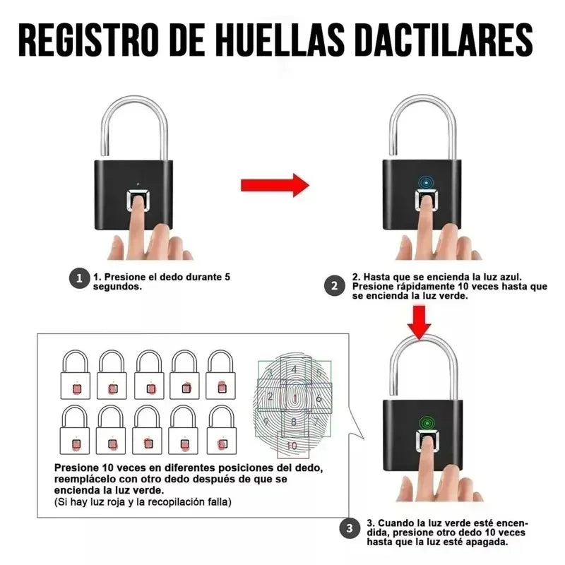 घरको फिंगरप्रिन्ट प्याडलक एल्युमिनियम स्लाइडिङ डोर सेक्युरिटी बार ०.२ सेकेन्ड लक पोर्टेबल एन्टी-थेफ्ट इलेक्ट्रोनिक वाटरप्रूफ अनलक प्रयोग गर्न