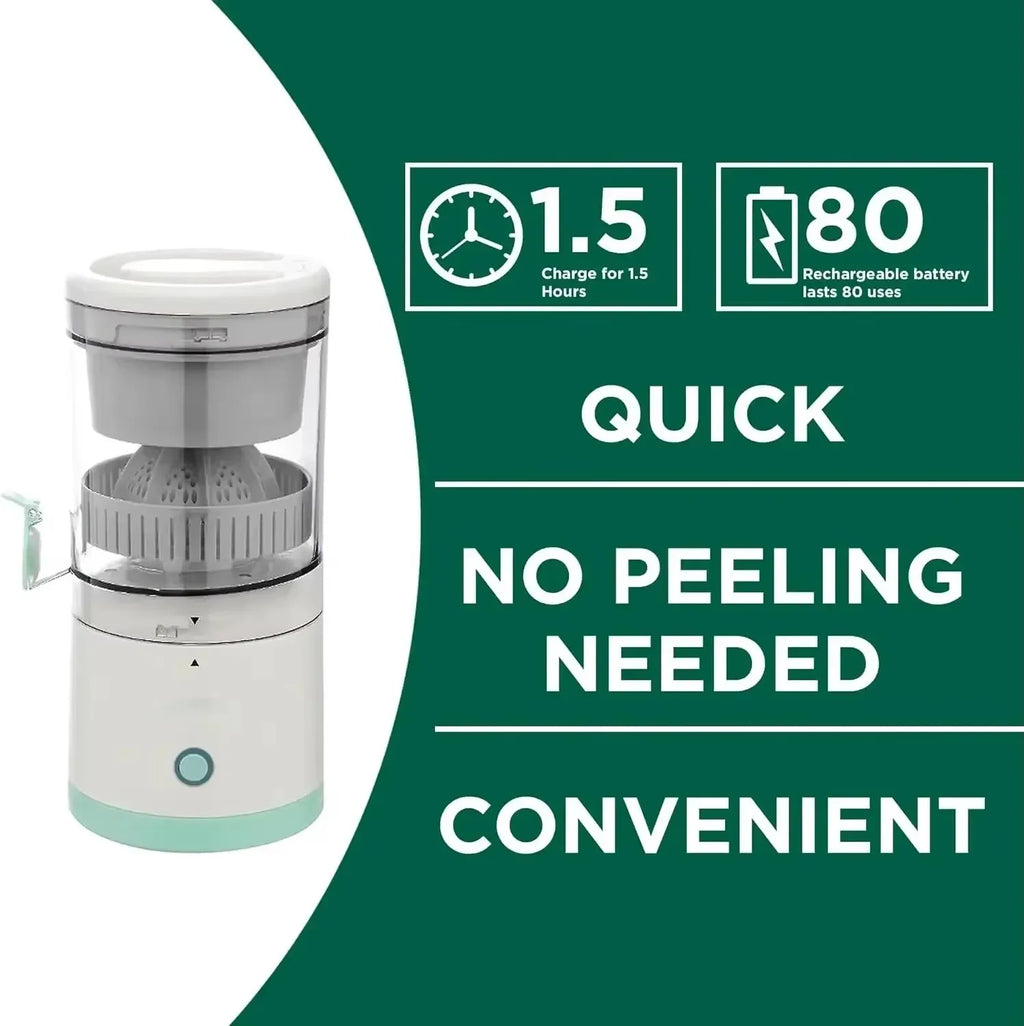 वायरलेस जुसर स्वचालित सुन्तला लेमन जुसर USB चार्ज जुस सेपरेटर पोर्टेबल फल एक्स्ट्र्याक्टर स्क्विजर प्रेसर जुसर