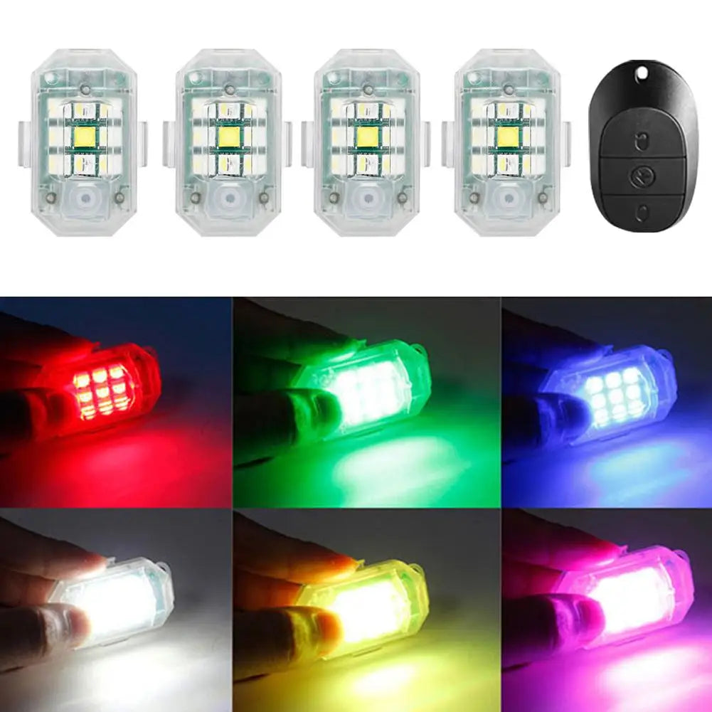 कार साइकल ड्रोनको लागि मोटरसाइकल वायरलेस एलईडी स्ट्रोब लाइट रिमोट कन्ट्रोल एयरक्राफ्ट लाइट नेभिगेसन चेतावनी लाइट सूचक