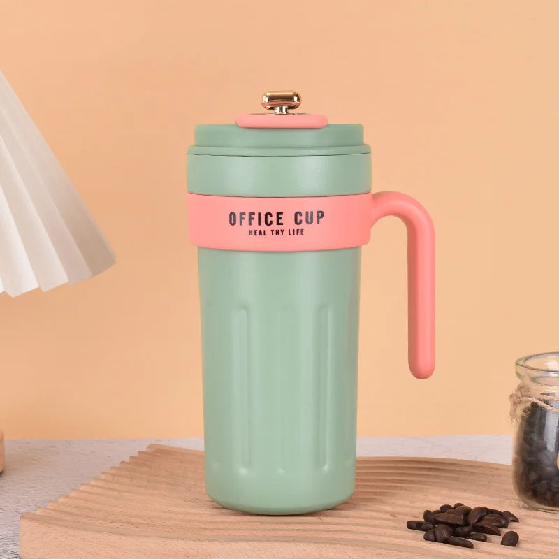 नयाँ स्टेनलेस स्टील इन्टेलिजेन्ट टेम्परेचर डिस्प्ले वाटर कप कफी कप पोर्टेबल डोरी डाइरेक्ट ड्रिंकिंग थर्मस कपसँगै