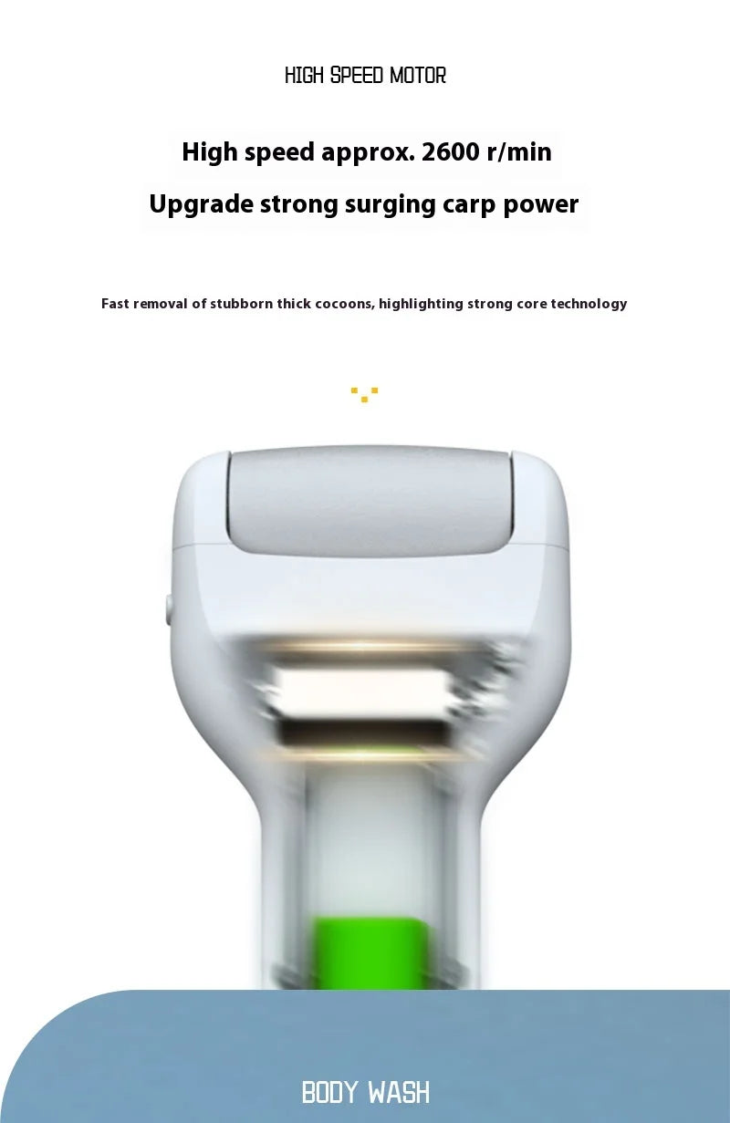 इलेक्ट्रिक फुट ग्राइन्डर, रिचार्जेबल खुट्टा मर्मत उपकरण, मृत छाला र कलस पालिस गर्ने मेसिन, एक्सफोलिएटिंग पालिस गर्ने मेसिन