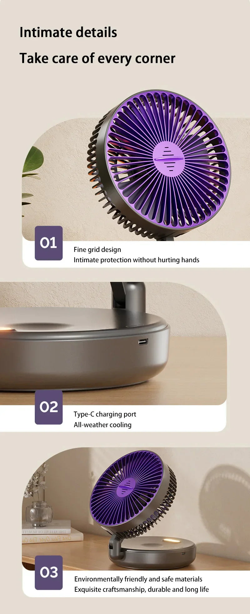 इलेक्ट्रिक फ्यान ३ इन १ रिचार्जेबल सानो फोल्डिंग साइकल डेस्कटप भित्तामा माउन्ट गरिएको सानो फ्यान छात्रावास शौचालय चिसो हावा गर्मी पंखा