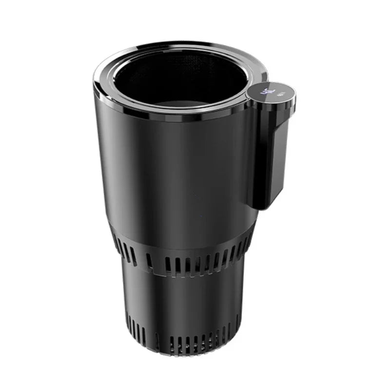 स्मार्ट कार २-इन-१ तातो र चिसो कप पेय पदार्थ होल्डर होम फास्ट रेफ्रिजरेसन कूलिङ/हिटिंग मिनी टच स्क्रिन पेय पदार्थ मग पेय पदार्थ क्यान