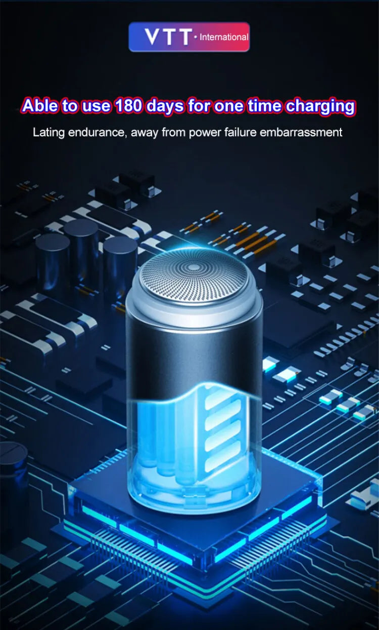 मिनी इलेक्ट्रिक शेभर पोर्टेबल डबल हेडहरू द्रुत सफाई टाइप-सी रिचार्जेबल रेजर व्यवसायहरू यात्रा वाटरप्रूफ सानो रेजर मेसिन