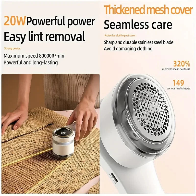 समायोज्य गतिको इलेक्ट्रिक हेयर बल रिमूभर - स्वेटर, लुगा र फर्निचरको लागि उपयुक्त पोर्टेबल कपडा सफा गर्ने उपकरण 