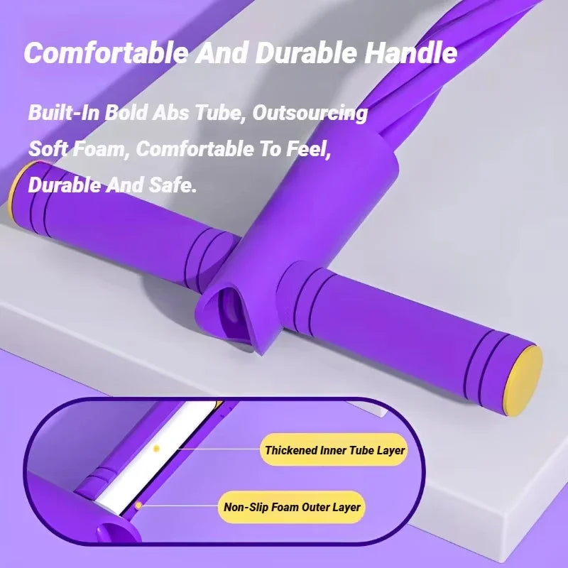 ६-ट्यूब योग व्यायाम ब्यान्ड पेडल पुलर ब्यान्ड इलास्टिक पुल रोप फ्लेक्सिपुल वेयरस्ट्यान्डस्ट्रेनर प्रतिरोध ब्यान्ड पेट वाइस H4R6 को लागि