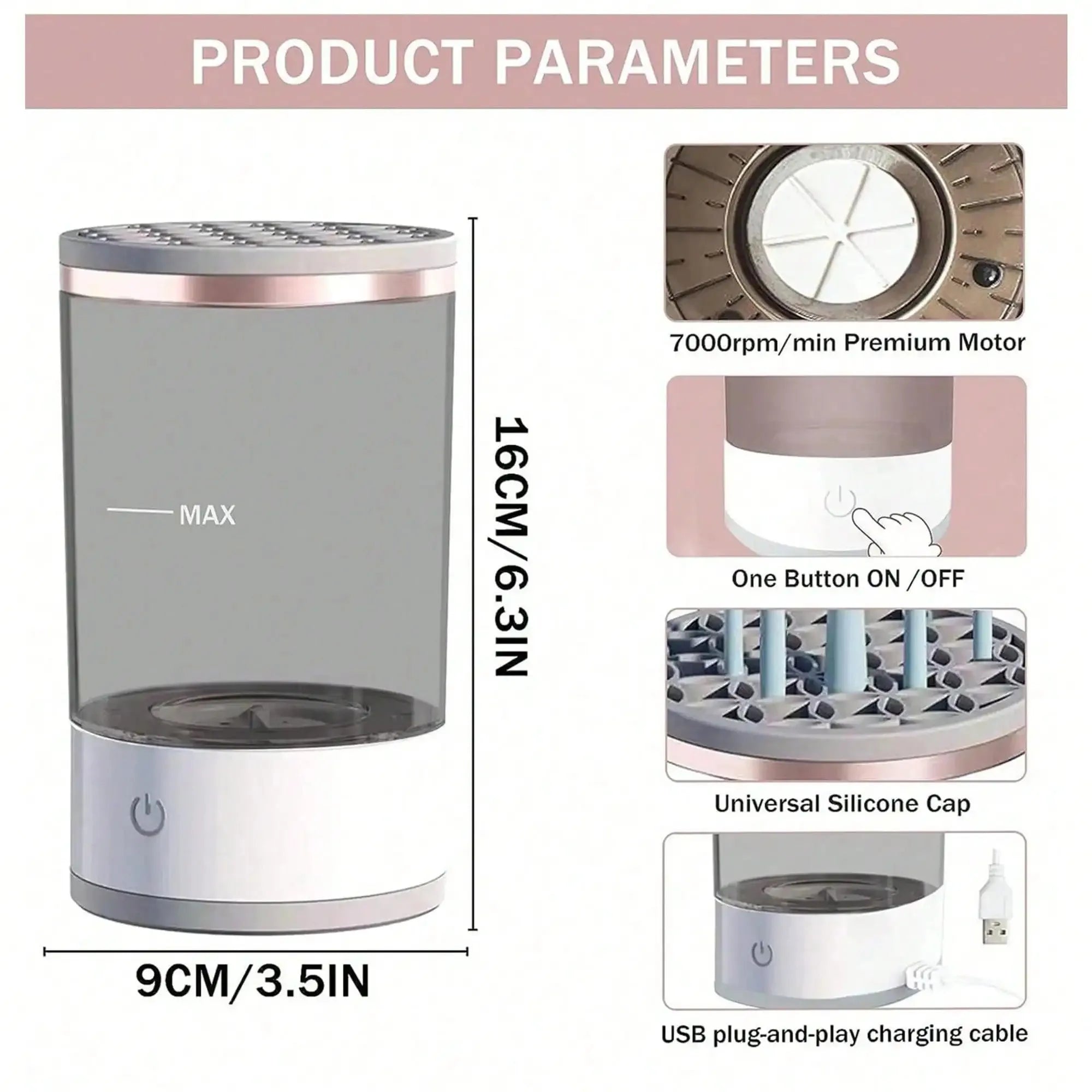 इलेक्ट्रिक मेकअप ब्रश क्लिनर मेसिन