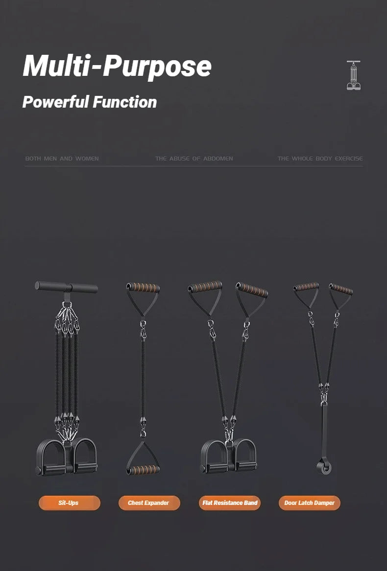 पुरुषहरूको फिटनेसको लागि पेडल प्रकारको टेन्सनर होम मल्टिफंक्शनल टेन्सन उपकरण पछाडिको पेट र पेटको मांसपेशी प्रशिक्षण पुल