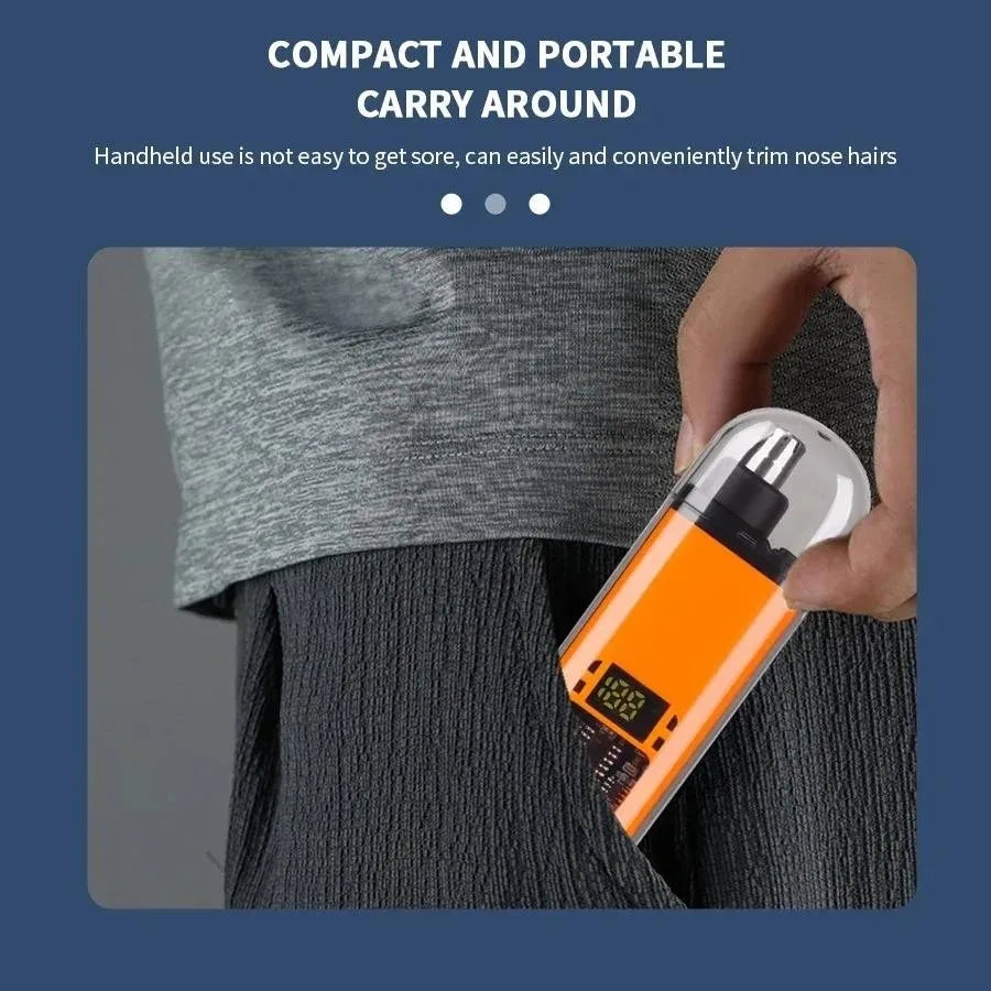 रिचार्जेबल नोज हेयर ट्रिमर क्लिपर USB चार्जिङ डुअल-एज ब्लेड इलेक्ट्रिक पोर्टेबल पुरुष मिनी नोज हेयर ट्रिमर फेस केयर किट