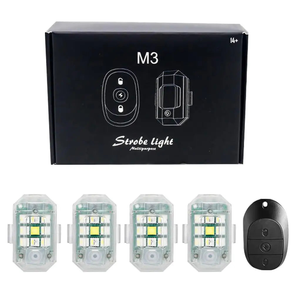 कार साइकल ड्रोनको लागि मोटरसाइकल वायरलेस एलईडी स्ट्रोब लाइट रिमोट कन्ट्रोल एयरक्राफ्ट लाइट नेभिगेसन चेतावनी लाइट सूचक