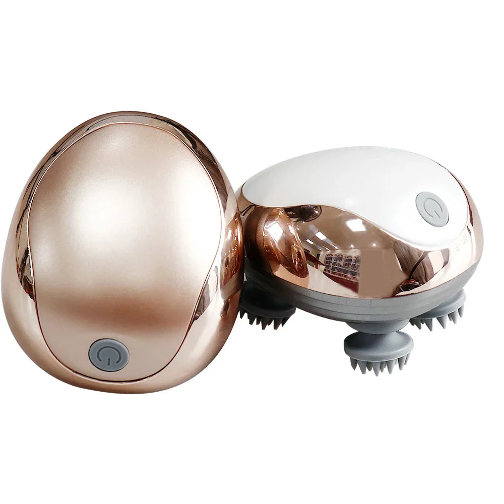 इलेक्ट्रिक स्क्याल्प मसाजर हेड्स स्क्याल्प निडिङ भाइब्रेटिंग डिभाइस कपालको वृद्धिको लागि ६ मोडहरू तनाव आराम वाटरप्रूफ मसाजर