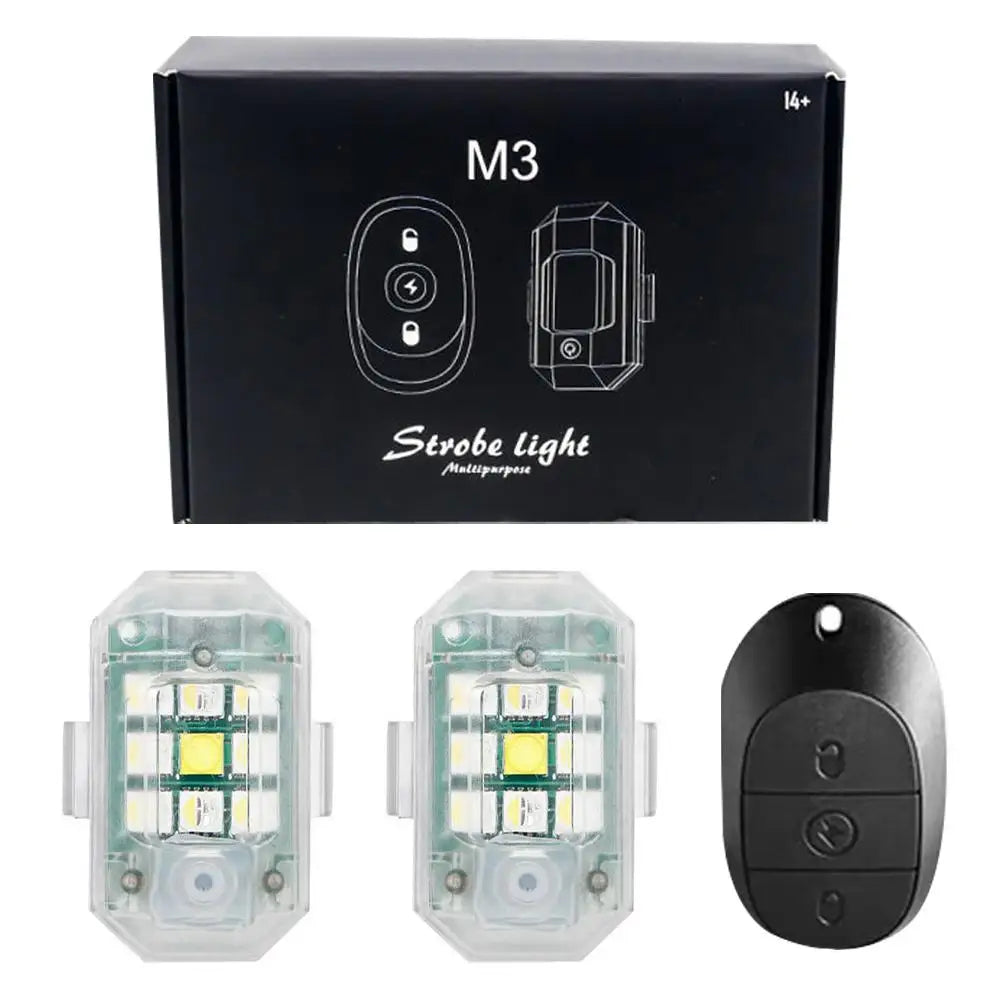 कार साइकल ड्रोनको लागि मोटरसाइकल वायरलेस एलईडी स्ट्रोब लाइट रिमोट कन्ट्रोल एयरक्राफ्ट लाइट नेभिगेसन चेतावनी लाइट सूचक