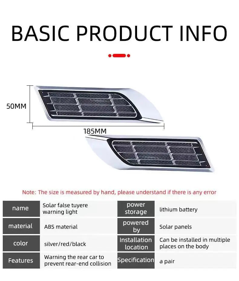 २pcs कार सोलार फ्ल्यासिङ एलईडी चेतावनी बत्तीहरू युनिभर्सल समायोज्य अटोमोटिभ पार्किङ रियरिङ चेतावनी बत्ती कार स्टाइलिङ सामानहरू