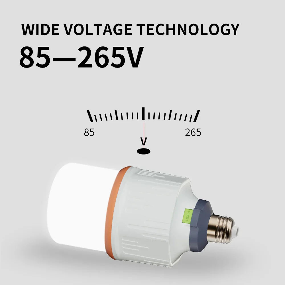 रिचार्जेबल एलईडी बल्ब उच्च चमक आपतकालीन बत्ती हुक क्याम्पिङ माछा मार्ने पोर्टेबल घर आपतकालीन ब्ल्याकआउट लालटेन रात्रि बत्ती