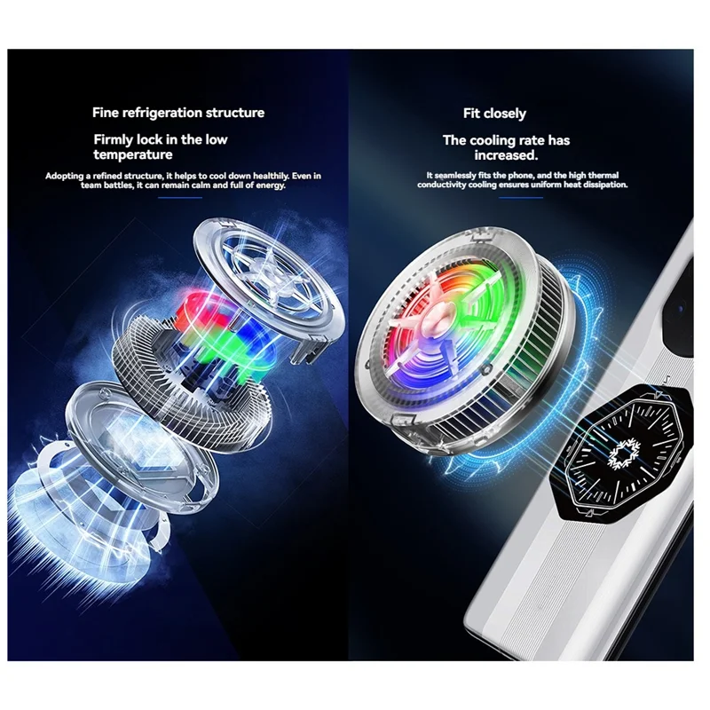 गेमिङ कुशल ताप सिङ्क प्रविधिको लागि आदर्श N11R अल्ट्राथिन चुम्बकीय अर्धचालक फोन कूलर