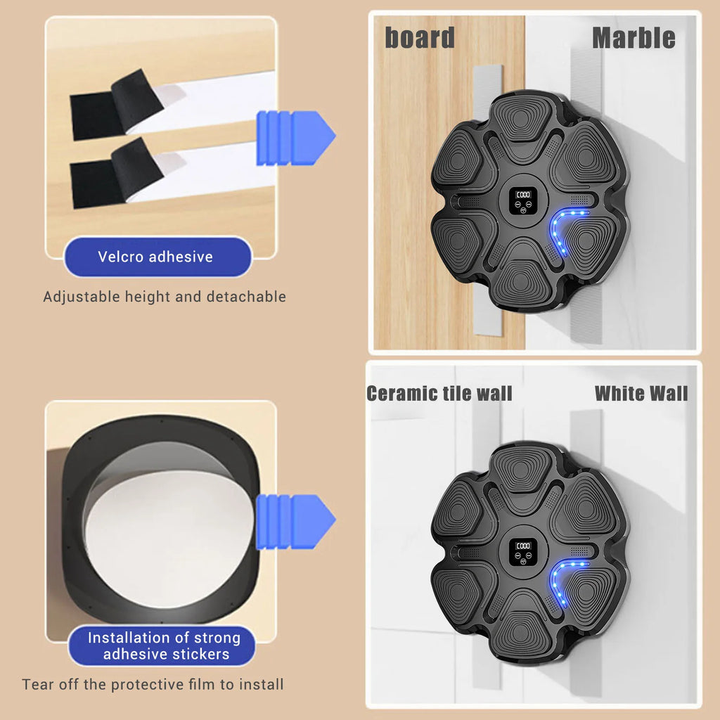 कार्यालय कर्मचारी र विद्यार्थीहरूको लागि स्मार्ट संगीतमय बक्सिङ प्रशिक्षक उपकरणहरू डिजिटल लक्ष्य प्रशिक्षण बक्सिङ मेसिन