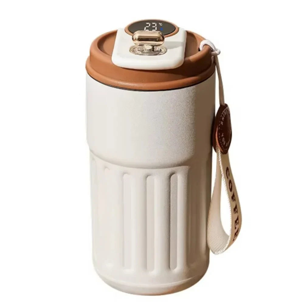 उपहार ४५० एमएल थर्मल पानीको बोतल पोर्टेबल ठूलो क्षमताको कफी थर्मस कप डिजिटल इन्टेलिजेन्ट पेय पदार्थ बोतल भान्साको आपूर्ति