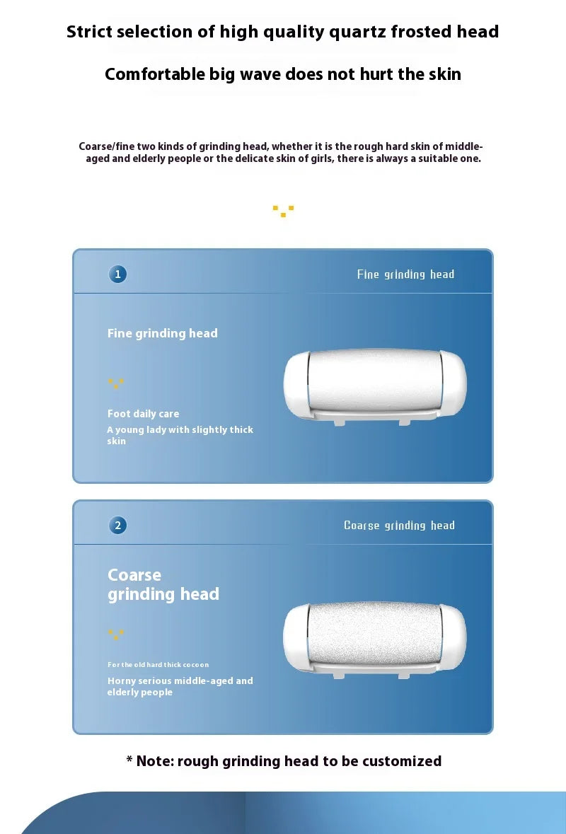 इलेक्ट्रिक फुट ग्राइन्डर, रिचार्जेबल खुट्टा मर्मत उपकरण, मृत छाला र कलस पालिस गर्ने मेसिन, एक्सफोलिएटिंग पालिस गर्ने मेसिन