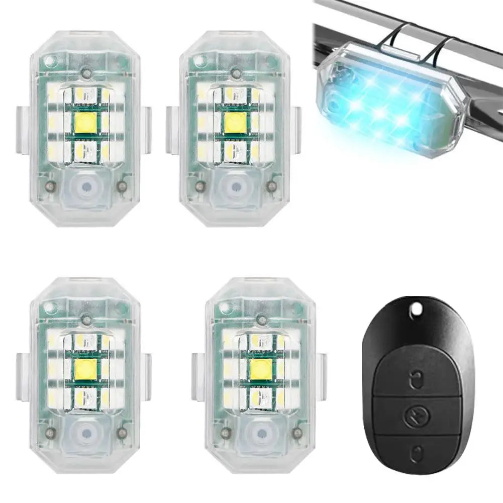 कार साइकल ड्रोनको लागि मोटरसाइकल वायरलेस एलईडी स्ट्रोब लाइट रिमोट कन्ट्रोल एयरक्राफ्ट लाइट नेभिगेसन चेतावनी लाइट सूचक