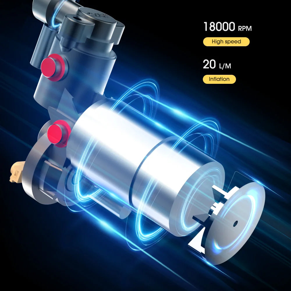 कार मोटरसाइकल साइकल टायर बल वायरलेस इलेक्ट्रिक कार एयर टायर पम्पको लागि एलईडी बत्ती सहितको CARSUN पोर्टेबल इन्फ्लेटर कम्प्रेसर पम्प