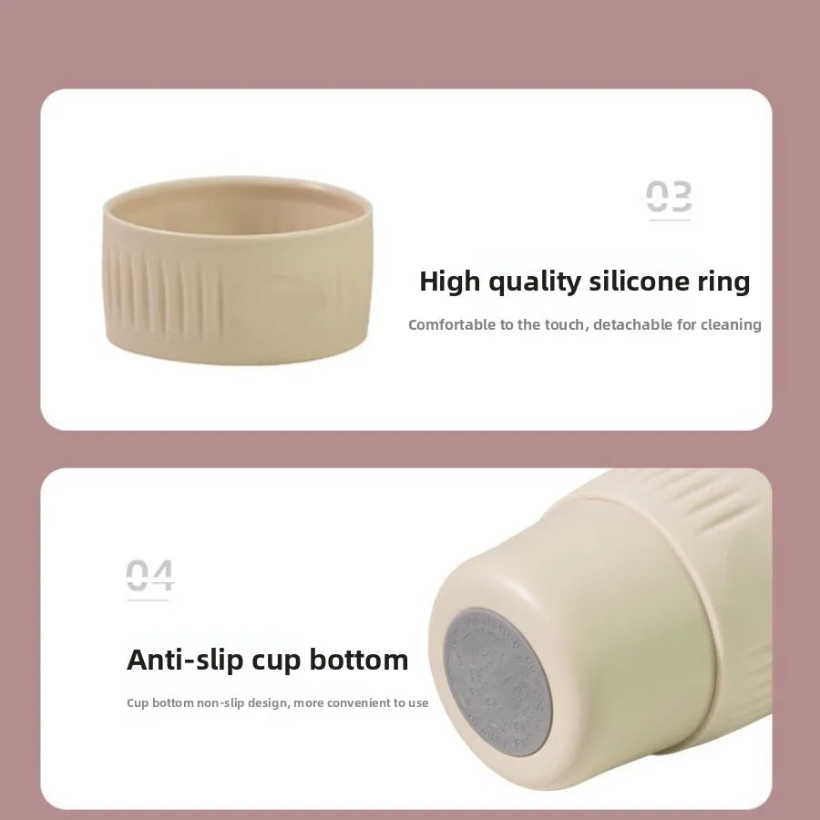 पुरुष र महिलाका लागि पोर्टेबल स्न्याप-अन ढक्कन भएको डबल-वाल भ्याकुम स्ट्र इन्सुलेटेड पानीको बोतल, बाहिरी प्रयोगको लागि उपयुक्त।