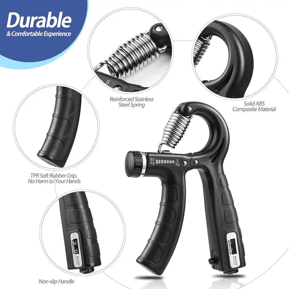 ग्रिप स्ट्रेन्थ ट्रेनर ६ प्याक फोरआर्म स्ट्रेन्थनर फिंगर स्ट्रेचर फिंगर एक्सरसाइजर ह्यान्ड ग्रिपर स्ट्रेन्थ रिङ र स्ट्रेस बल