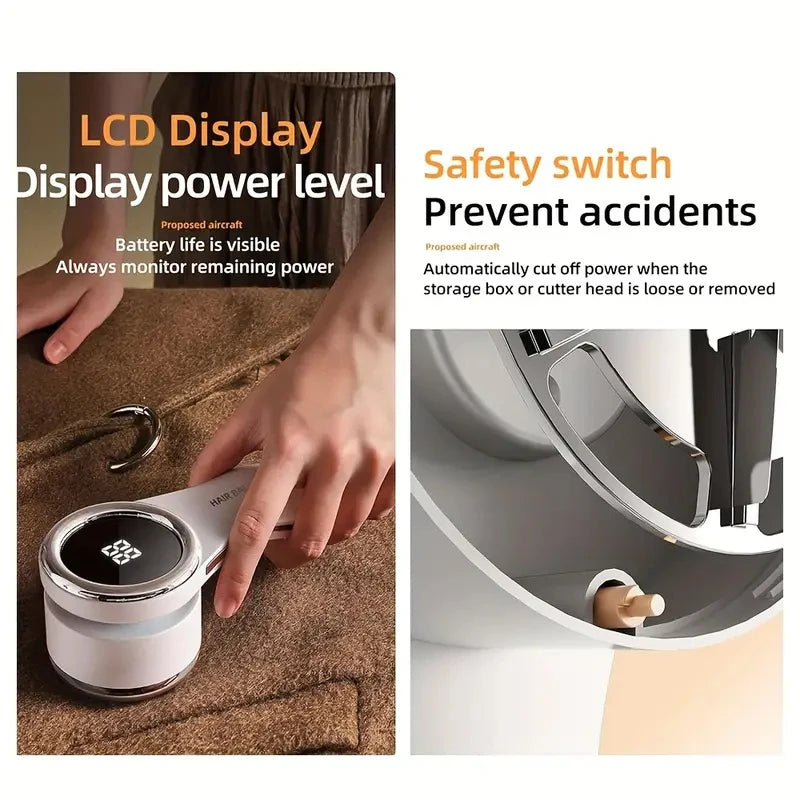 समायोज्य गतिको इलेक्ट्रिक हेयर बल रिमूभर - स्वेटर, लुगा र फर्निचरको लागि उपयुक्त पोर्टेबल कपडा सफा गर्ने उपकरण 