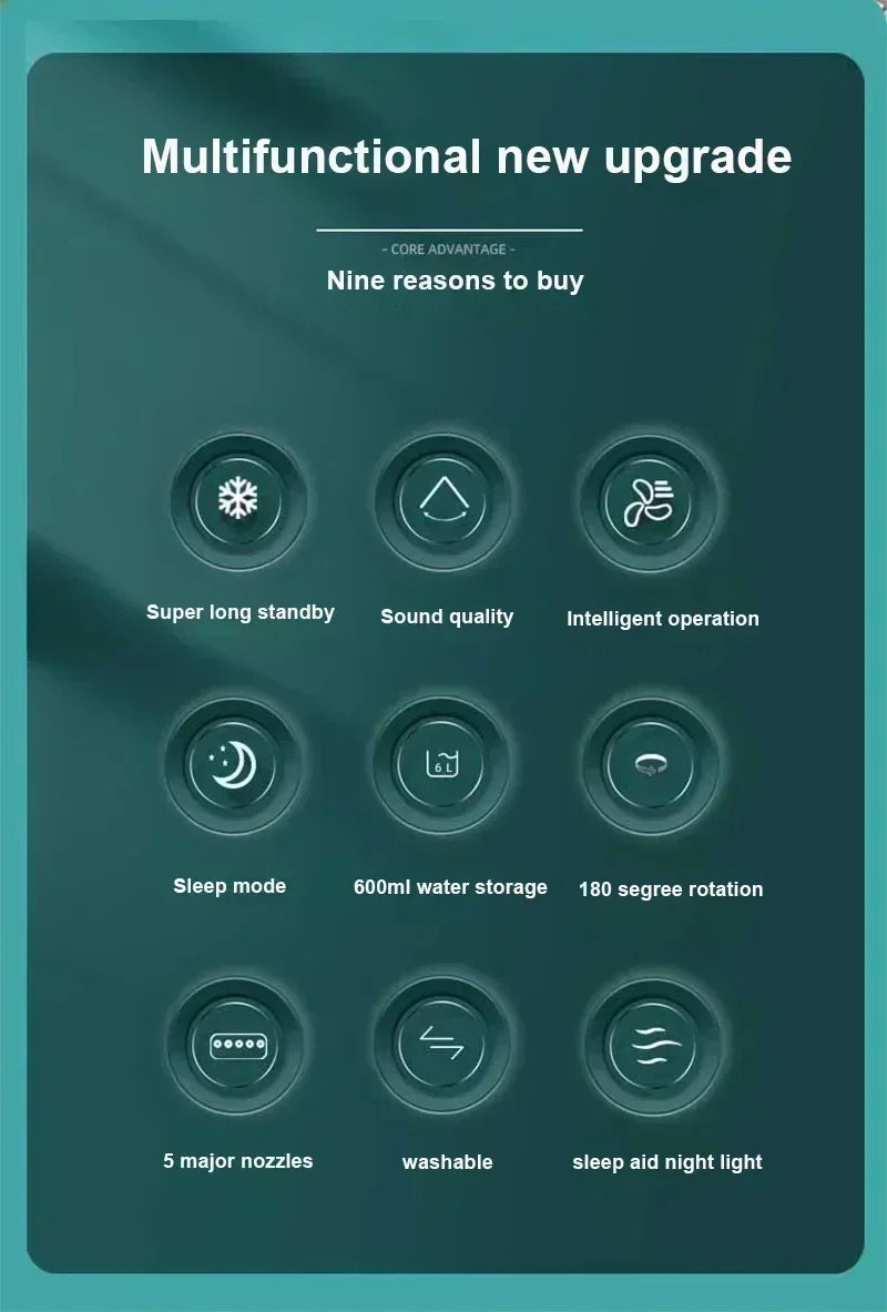 नयाँ ३ इन १ फ्यान एयर कन्डिसनर घरायसी मिनी एयर कूलर एलईडी नाइट लाइट पोर्टेबल ह्युमिडिफायर एयर समायोजन पंखा अफिस होम फ्यान