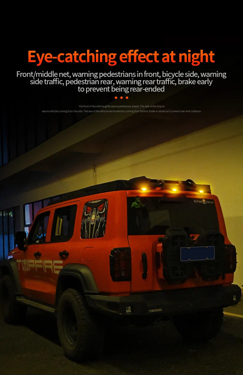 रिमोट कन्ट्रोल क्याब सिग्नल ल्याम्प सहितको सौर्य कार रूफ स्ट्रोब लाइट वायरलेस नो पंच एलईडी ट्रक पिकअप ट्रक रूफ चेतावनी लाइटहरू