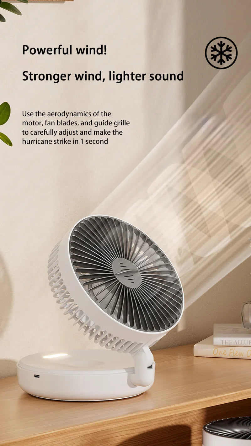 इलेक्ट्रिक फ्यान ३ इन १ रिचार्जेबल सानो फोल्डिंग साइकल डेस्कटप भित्तामा माउन्ट गरिएको सानो फ्यान छात्रावास शौचालय चिसो हावा गर्मी पंखा