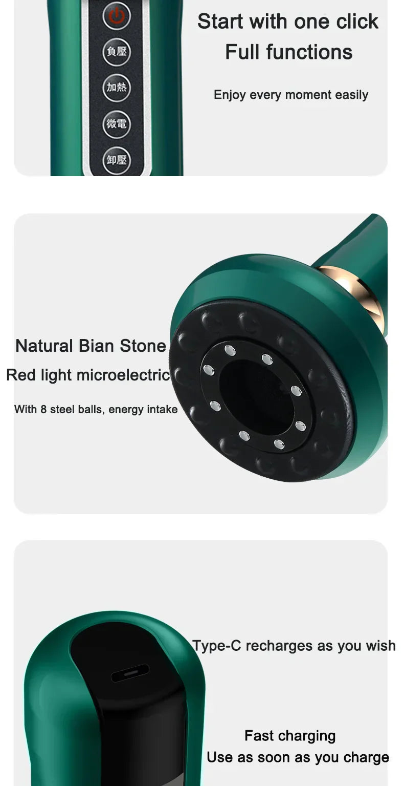 इलेक्ट्रिक बहु-कार्यात्मक तताउने मेरिडियन ड्रेजिङ र अवशोषित उपकरण बुद्धिमान नकारात्मक दबाव ताप कम्प्रेसर