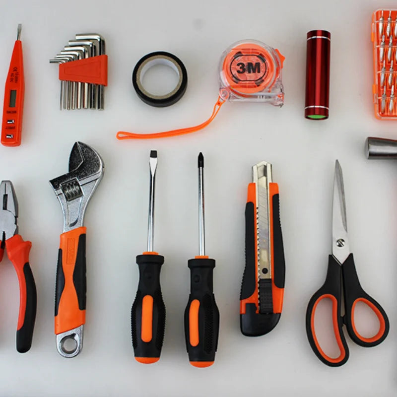 घरेलु हार्डवेयर उपकरणहरू संयोजन सेट कार मर्मत उपकरणहरू इलेक्ट्रिक ड्रिल प्रभाव ड्रिल सेट टूलबक्स