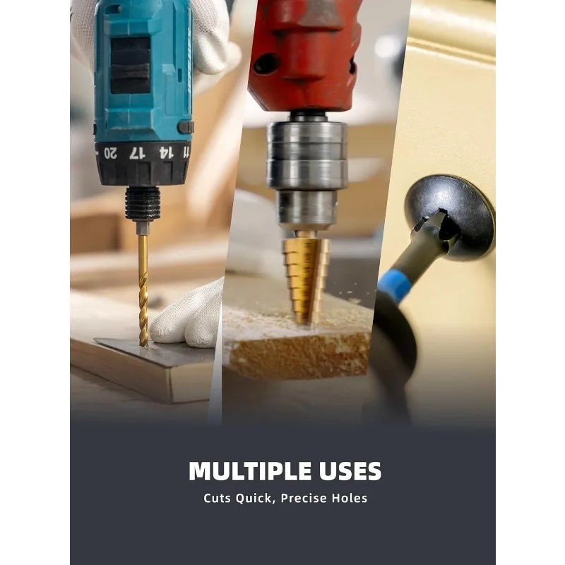 ३०PCS इम्प्याक्ट ड्राइभर बिट सेटमा स्क्रूड्राइभर बिट सेट, स्टेप ड्रिल बिट, कडा स्ट्याकेबल केस भएको हेक्स श्याङ्क ड्रिल बिट समावेश छ।