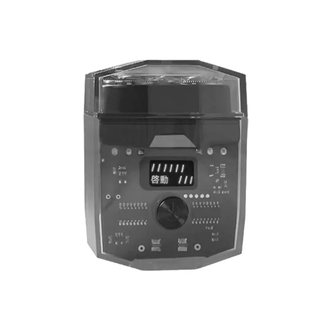 पुरुषहरूको पोर्टेबल चुम्बकीय डबल हेड इलेक्ट्रिक शेभर TYPE-C चार्जिङ वाटरप्रूफ डिजिटल वेट ड्राई डबल शेभिङ शेभर