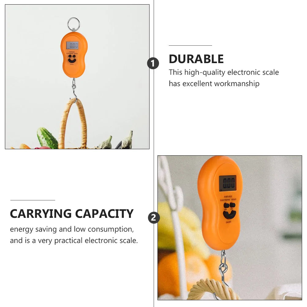 पोर्टेबल इलेक्ट्रोनिक स्केल सानो हल्का ABS स्टील मटेरियल हुक भान्साको लौका कम खपत गर्ने तौल उपकरण