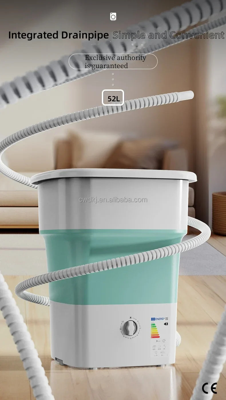 पोर्टेबल ५२L लुगा धुने मेसिन फोल्डिङ मिनी लुगा धुने मेसिन अन्डरवियर बच्चाहरूको लुगाको लागि