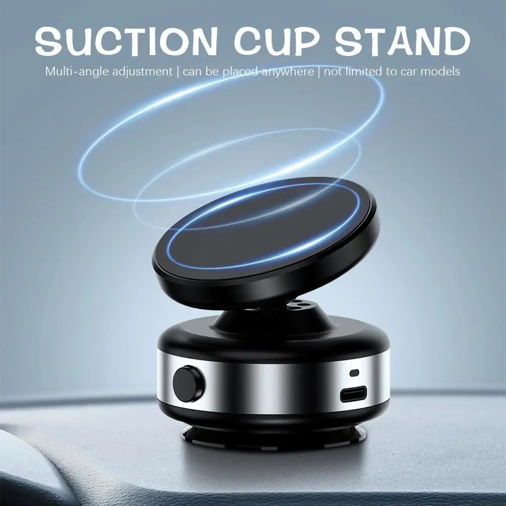 आईफोन १५ १४ १३ हुवावेको लागि कारमा कार म्याग्नेटिक भ्याकुम फोन होल्डर ३६०° स्विभल वायरलेस चार्जिङ ब्र्याकेट ड्यासबोर्ड सपोर्ट GPS