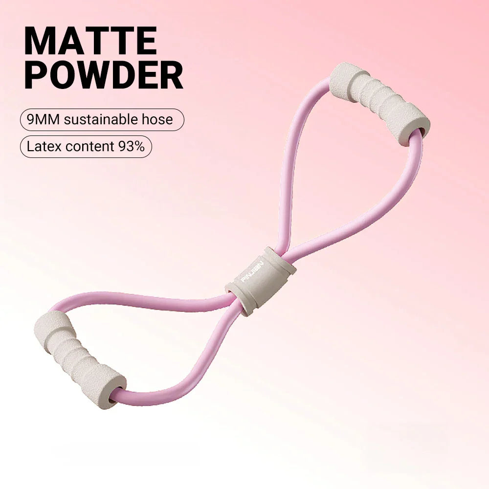 टेन्सन रोप योग जिम लेटेक्स रबर आर्म रेजिस्टन्स ८-आकारको फिटनेस स्ट्रेन्थ इक्विपमेन्ट होम जिम चेस्ट एक्सपान्डर इलास्टिक ब्यान्ड