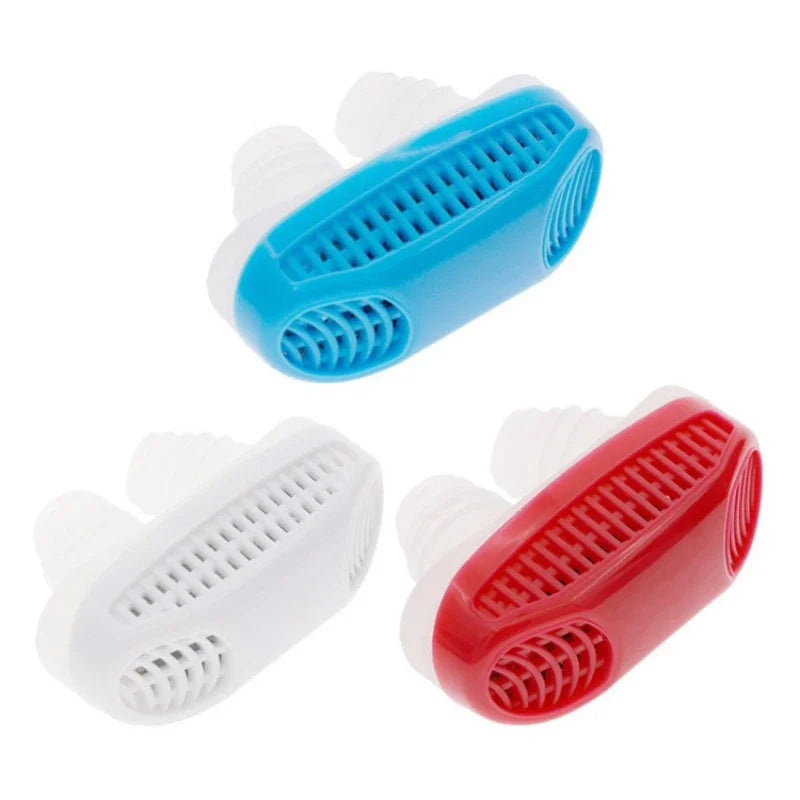 २ इन १ एन्टी स्नोरिङ एम्प एयर प्युरिफायर रिलिभ नाकको भीडबाट मुक्ति दिने घुर्ने उपकरण भेन्टिलेसन एन्टी-स्नोरिङ एन्टी स्नोर स्लीप नोज क्लिप