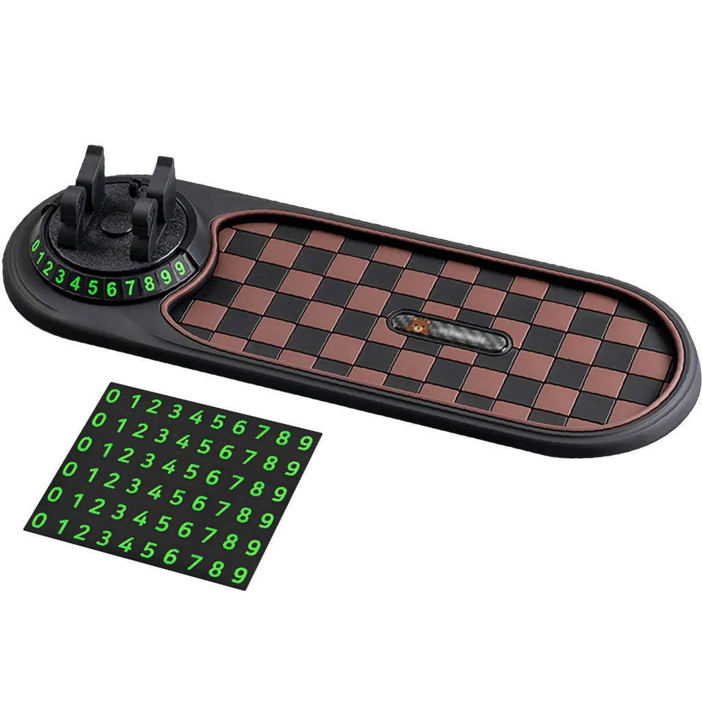 ड्यासबोर्डको लागि फोन होल्डर एन्टी-स्लिप म्याट होल्डर, सेल फोनको चाबीको लागि ३६०° घुमाउन मिल्ने फोन होल्डर, सनग्लास