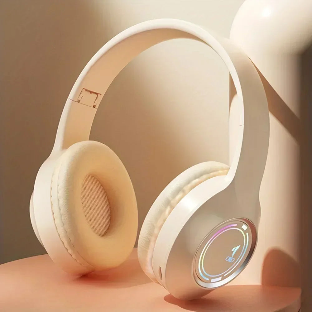 M3 प्रकाश उत्सर्जक ब्लुटुथ हेडसेट फोल्डिङ एलईडी कार्ड वायरलेस हेडसेट टाइप-सी चार्जिङ मल्टी-सीन युज गेम अफिस