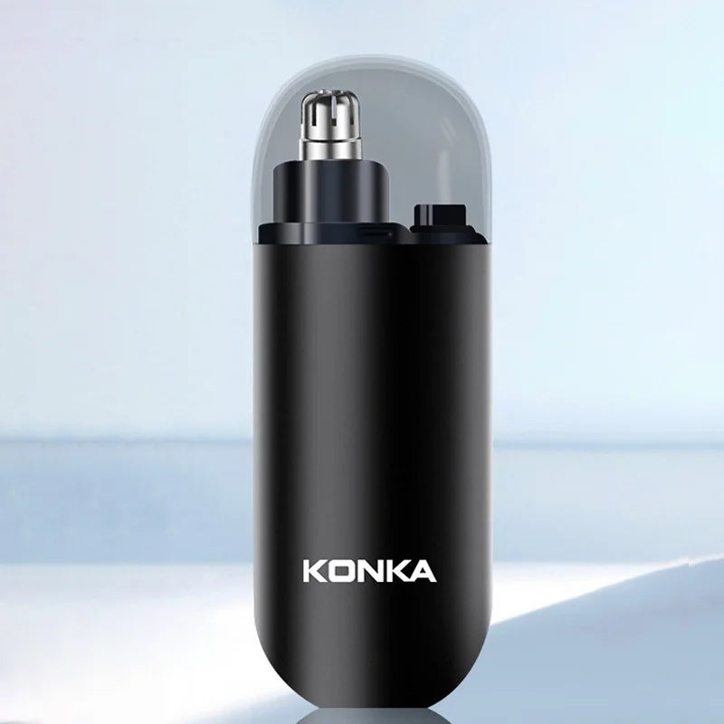 पुरुषहरूको इन्टेलिजेन्ट नन पिन्च इलेक्ट्रिक नोज हेयर ट्रिमर TYPE-C चार्जिङ राउन्ड आर्च ब्लेड पोर्टेबल नोज हेयर ट्रिमर