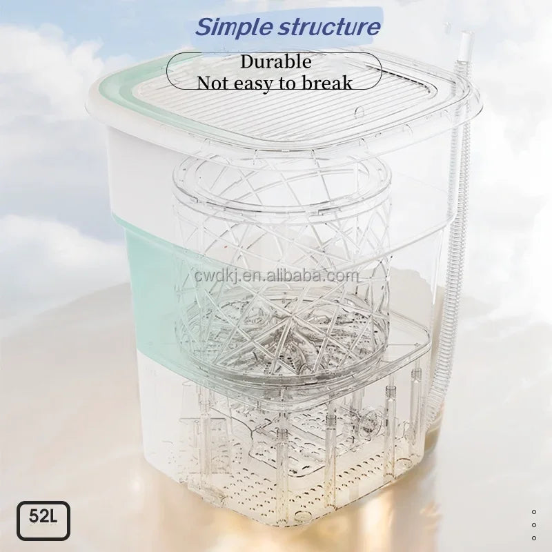 पोर्टेबल ५२L लुगा धुने मेसिन फोल्डिङ मिनी लुगा धुने मेसिन अन्डरवियर बच्चाहरूको लुगाको लागि